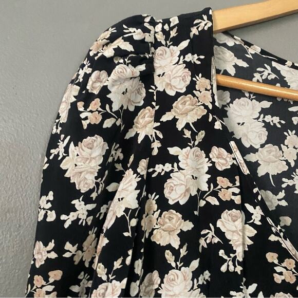 LOVESHACKFANCY Long Sleeve Floral Mini Dress Silk 70’s western Romantic NEW Sz 0 - Picture 5 of 9